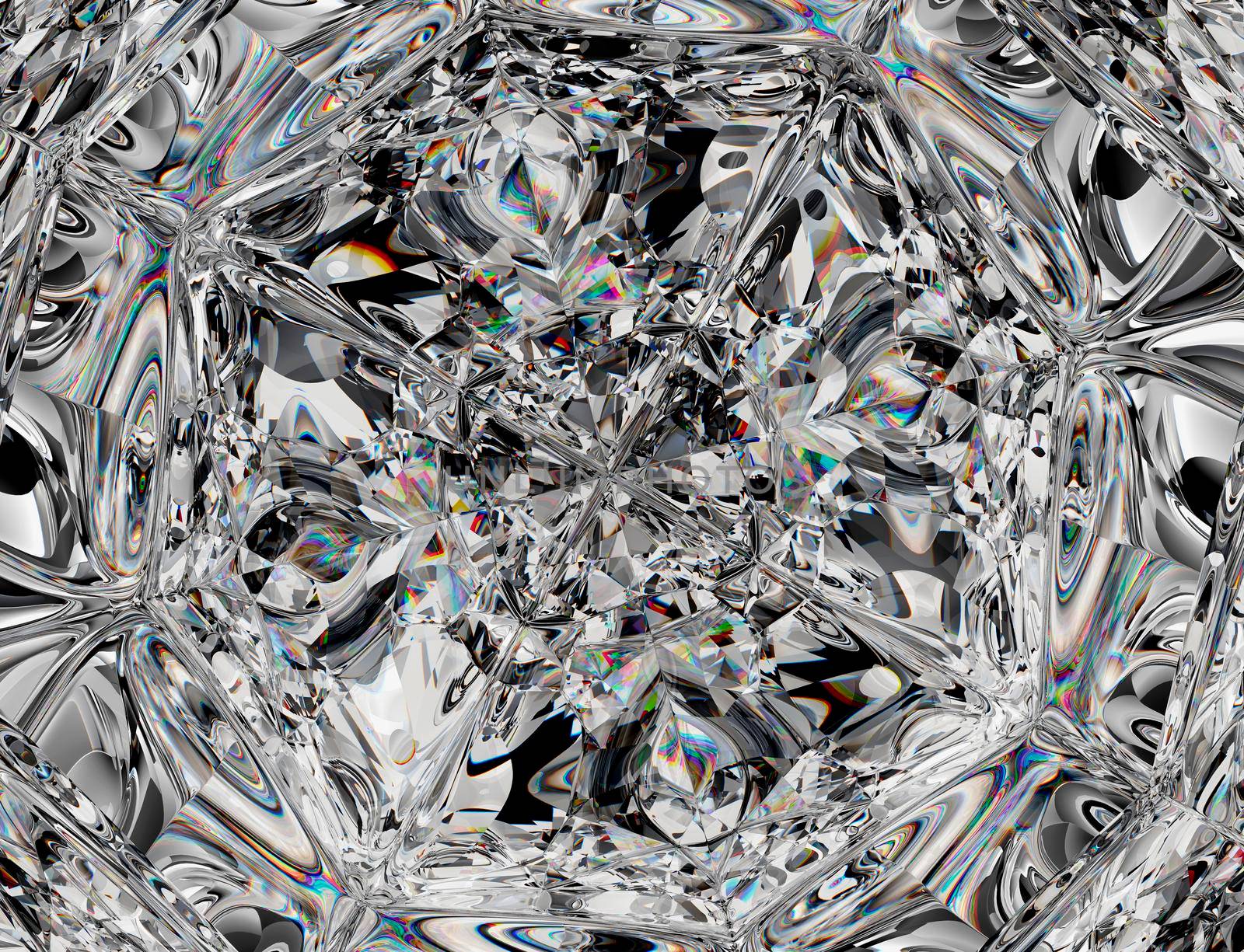 Gemstone structure extreme closeup and kaleidoscope by Arsgera