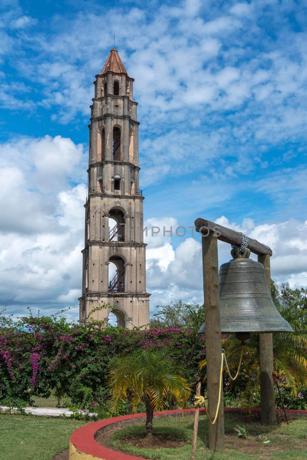 Manaca Iznaga Tower and bell in Valley of the Sugar Mills by Arsgera