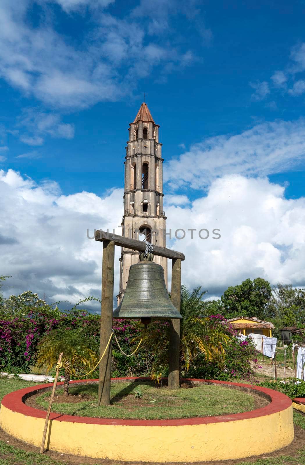 Manaca Iznaga Tower and bell in Valley of the Sugar Mills by Arsgera