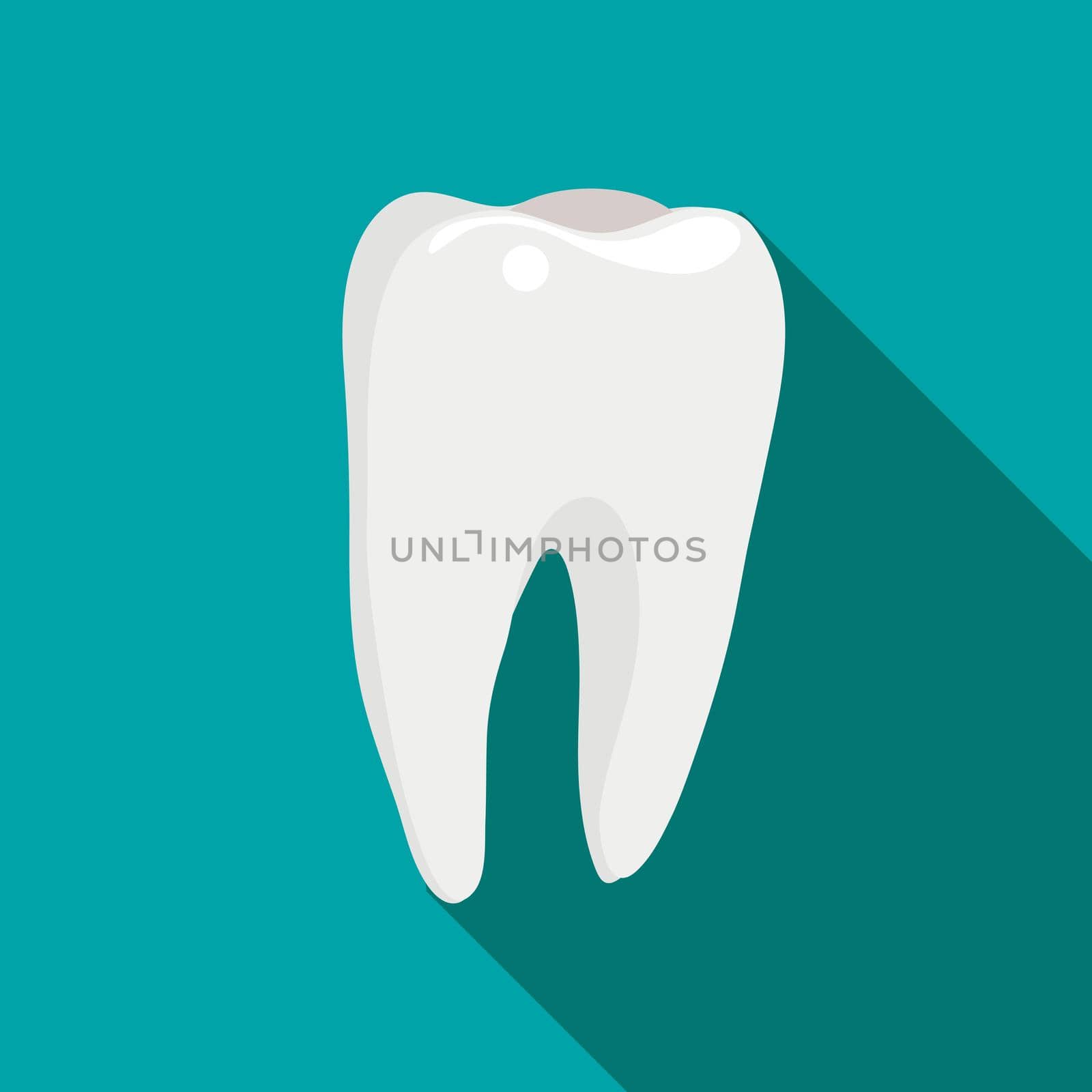 Tooth icon, flat style by ylivdesign