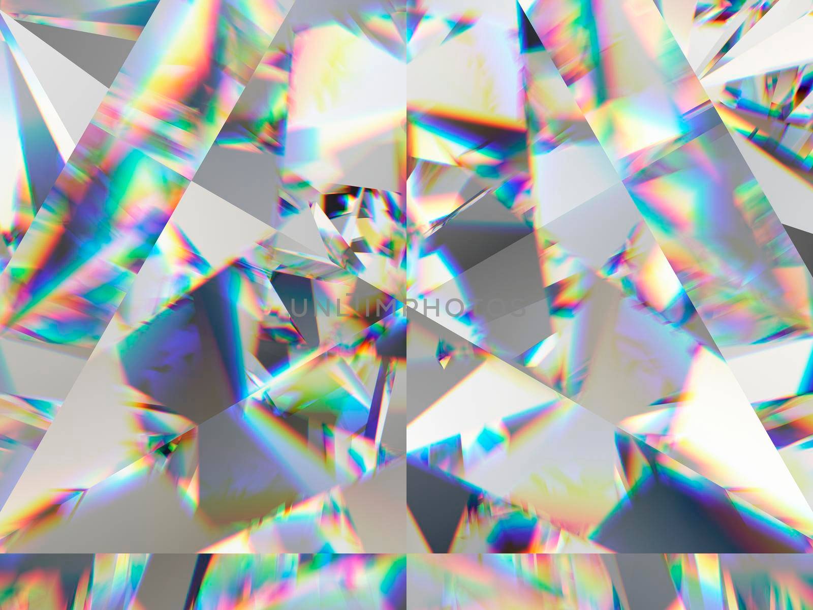 Precious diamond structure extreme closeup and kaleidoscope by Arsgera