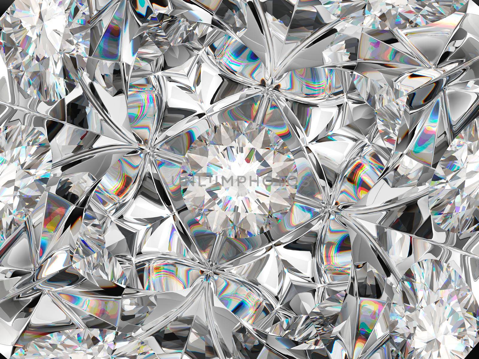 diamond closeup pattern and kaleidoscope effect by Arsgera