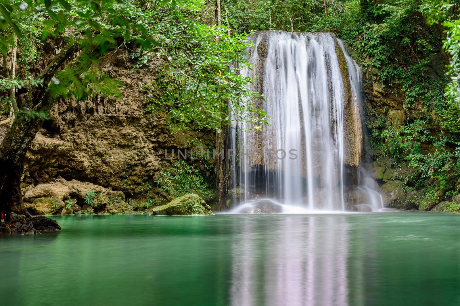 Erawan Waterfall, Erawan National Park in Kanchanaburi, Thailand by NuwatPhoto