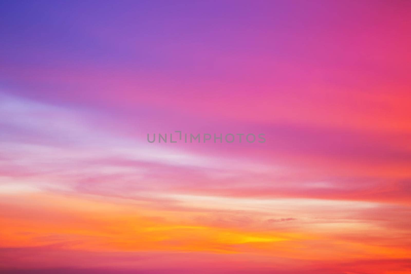 Colorful sky after the sunset. Evening sky background.