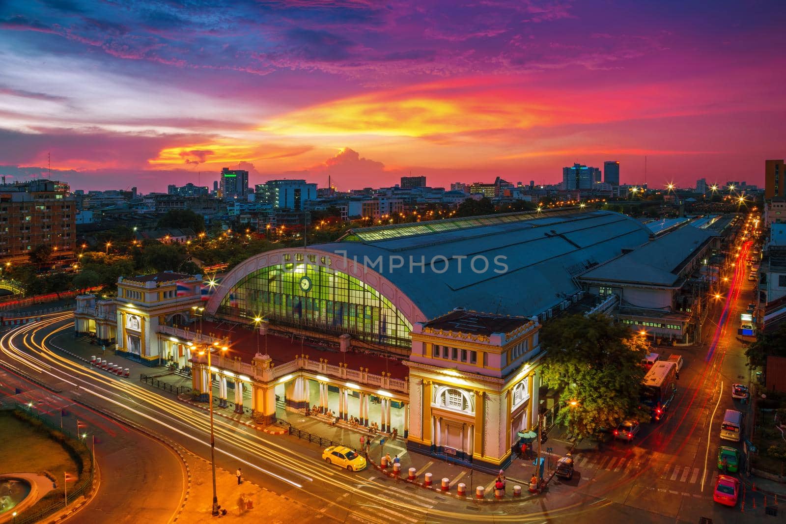Bangkok Railway Station at Night