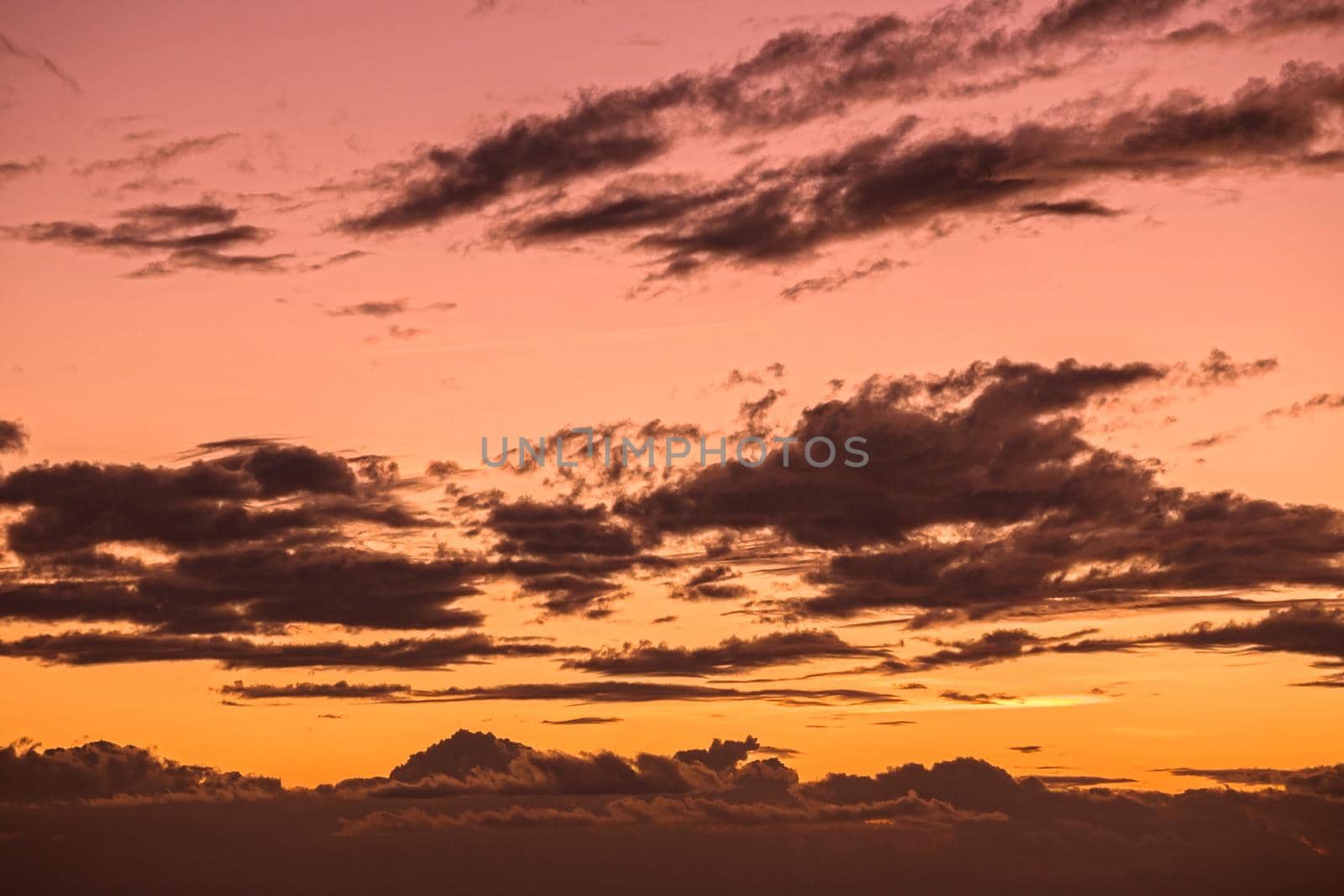 dramatic evening sky with clouds