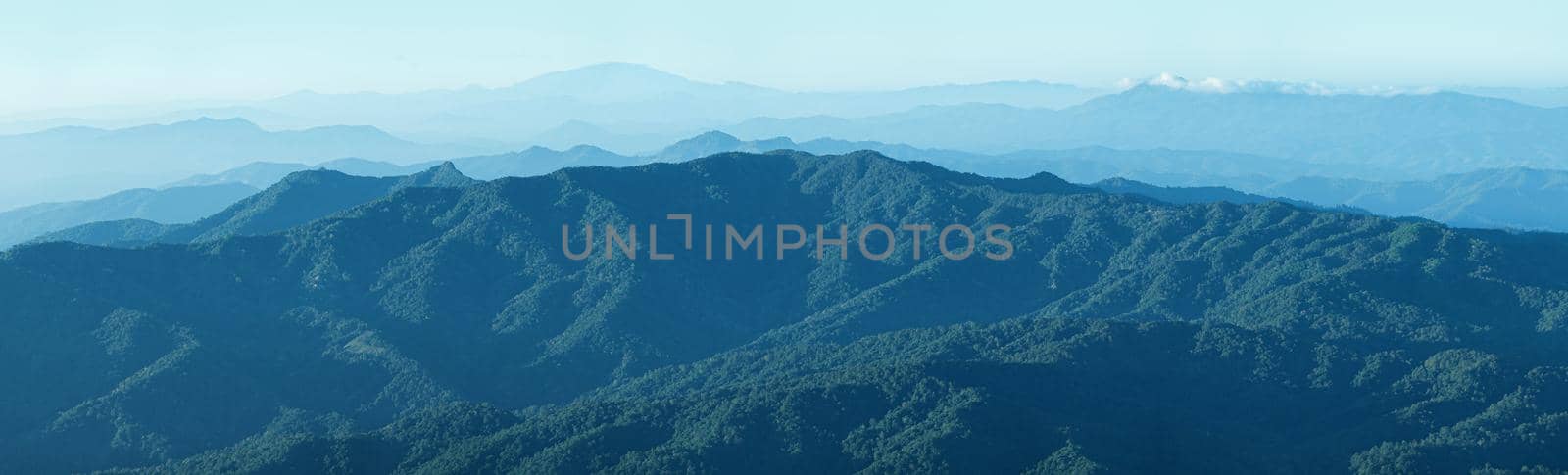 Green mountain scenery is a beautiful landscape. Panorama photos