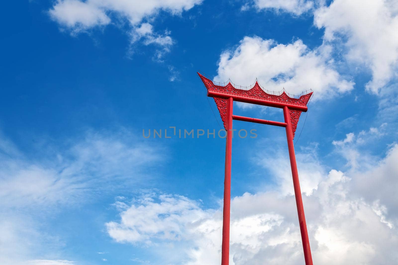 The Giant Swing or Sao Ching Cha, a religious structure in Bangkok, Thailand, Phra Nakorn district