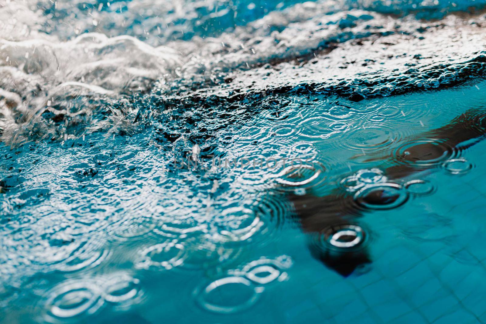 swimming pool ready for swimming competition.