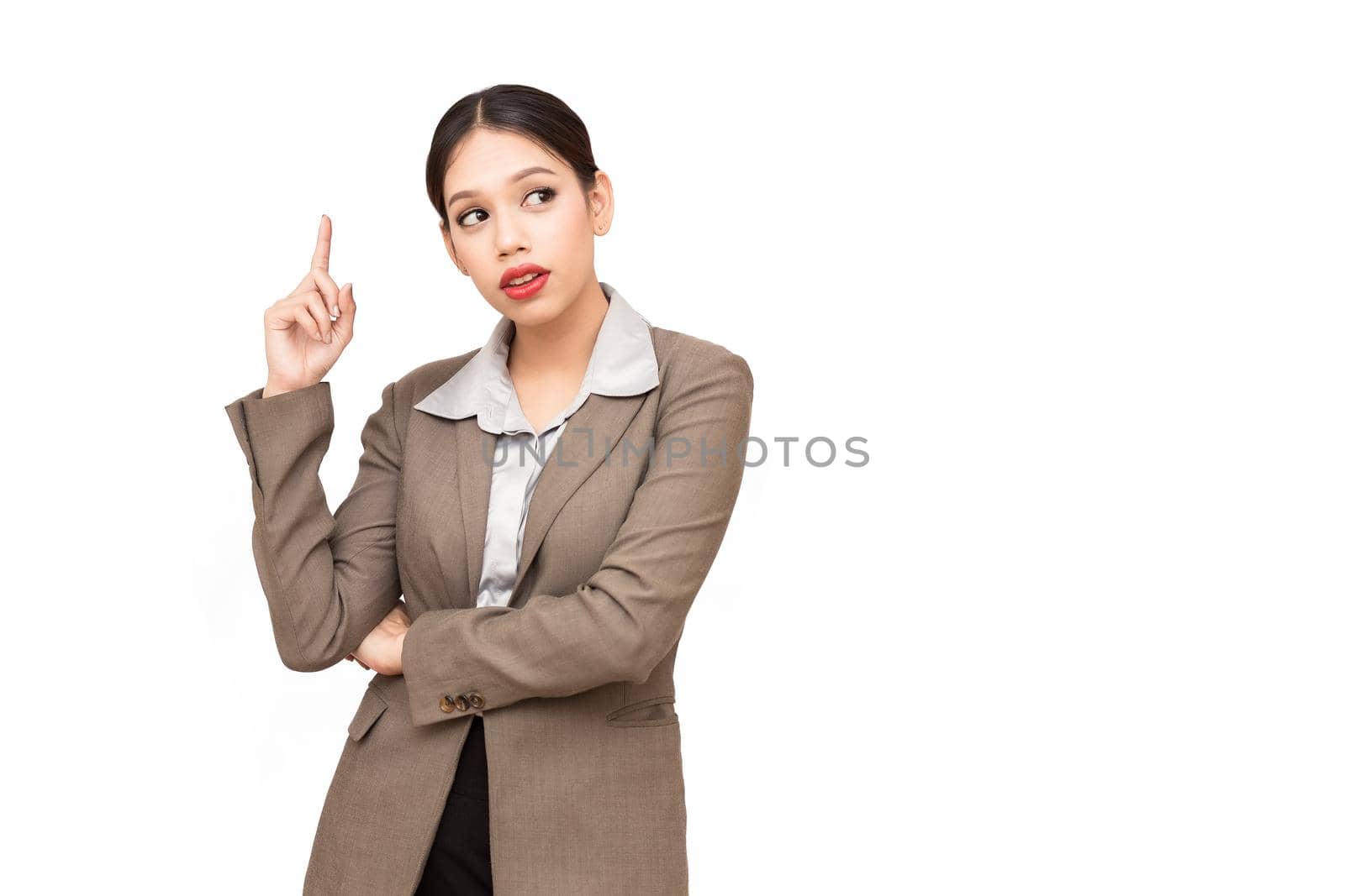 Business woman portrait. isolated on white background