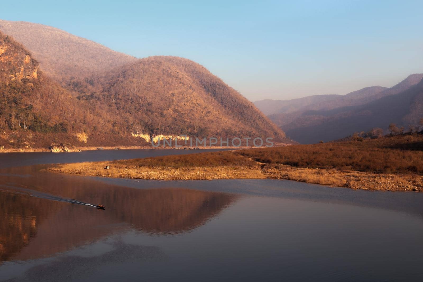 Mae Ping National Park in Li district, Lamphun.Kaeng Kor is big lake which surrounded by mountains 