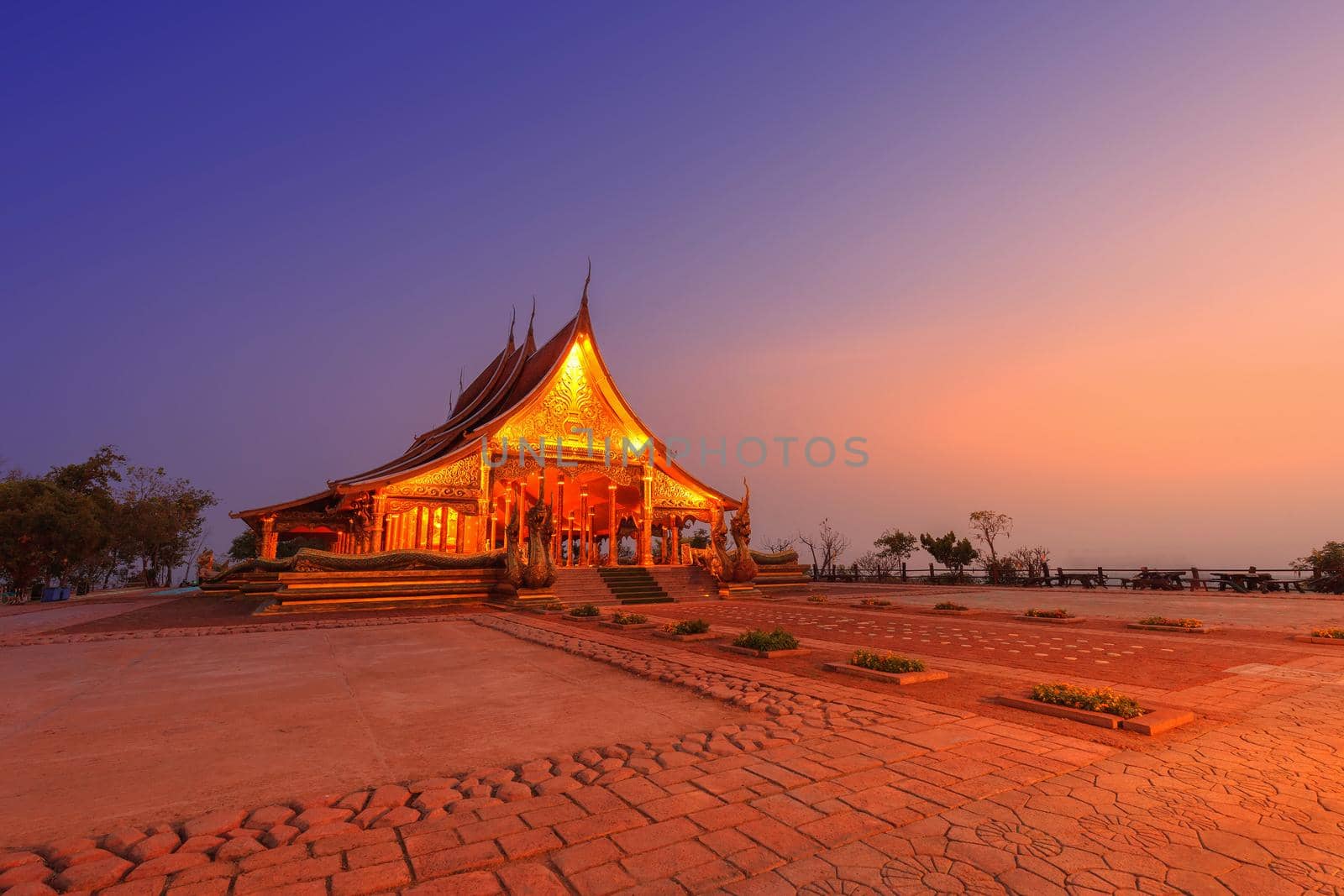 Sirindhorn Wararam Phu Prao Temple (Wat Phu Prao)in Ubon Ratchathani province, Thailand.