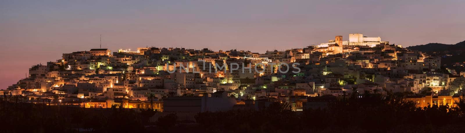 Panoramic view of Salobrena. Salobrena, Andalusia, Spain.