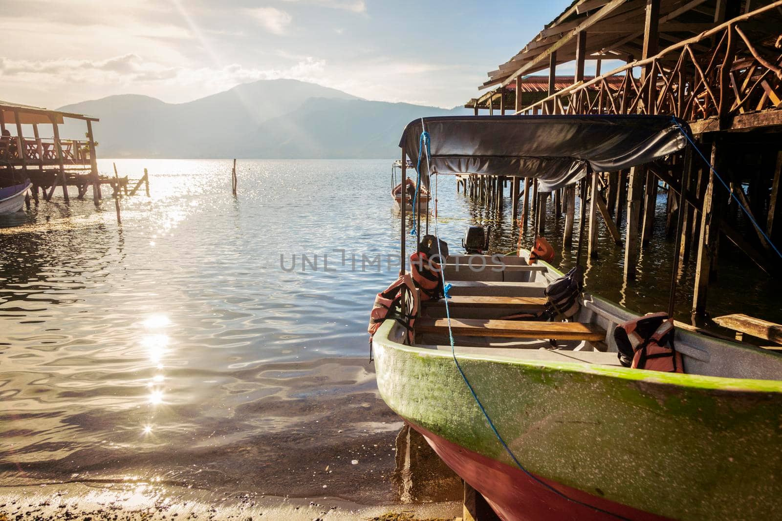 Lake Coatepeque in Salvador. Santa Ana, El Salvador.