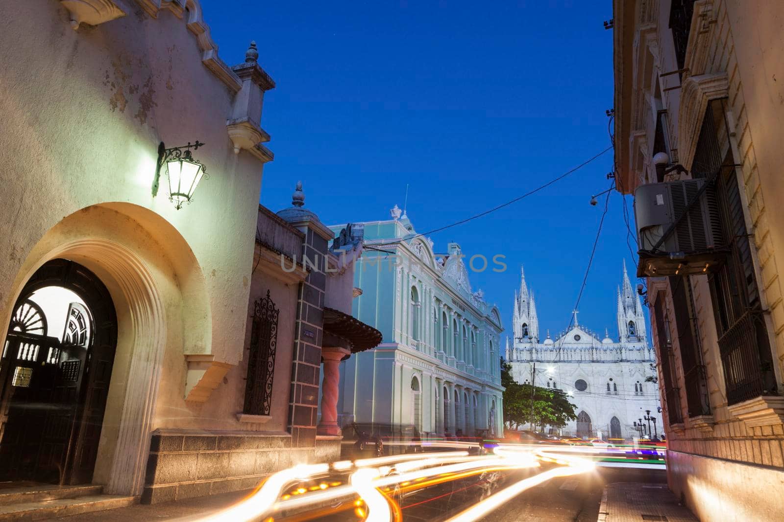 Santa Ana Cathedral and Theatre. Santa Ana, El Salvador.