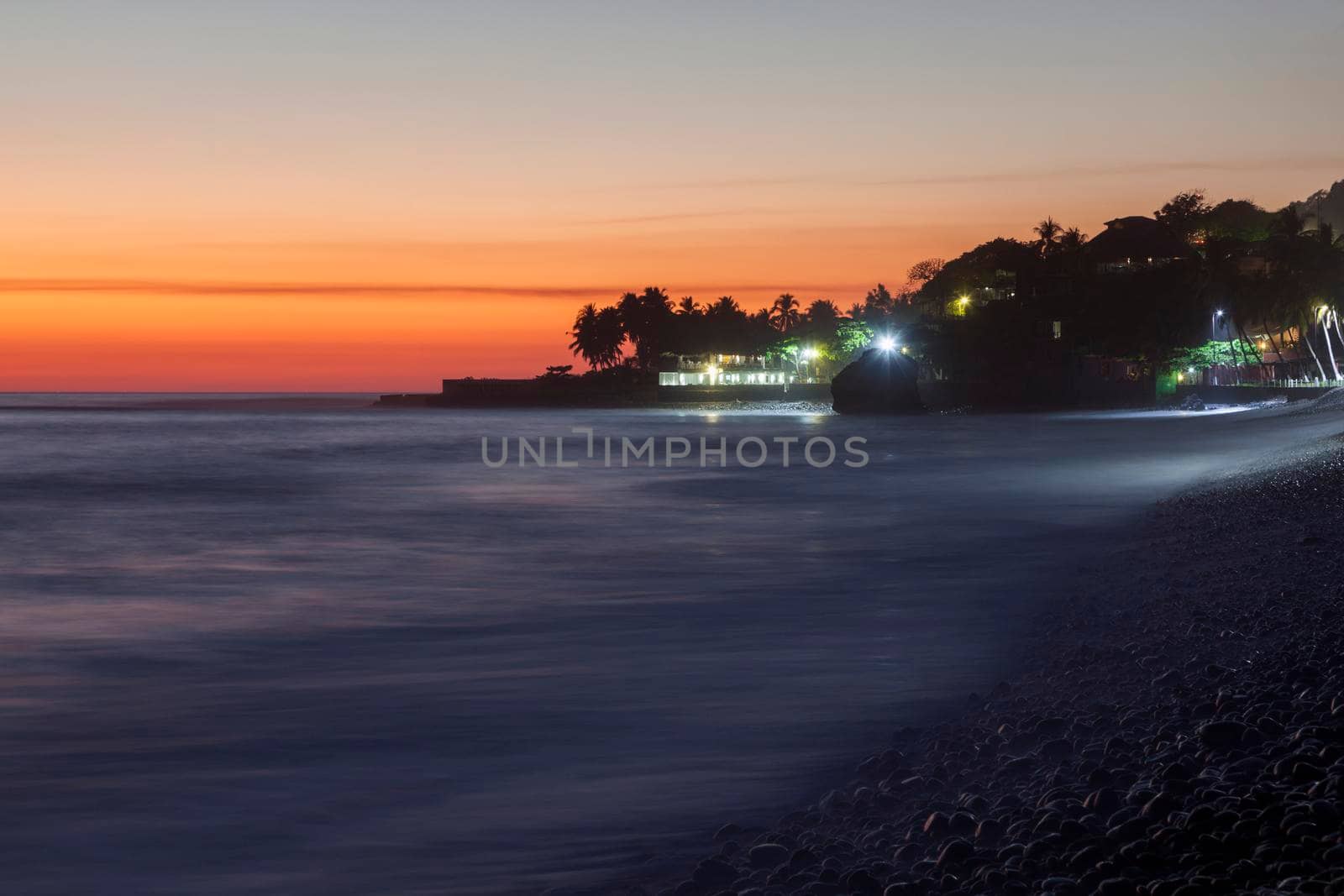 El Tunco Beach in Salvador. El Tunco, El Salvador.