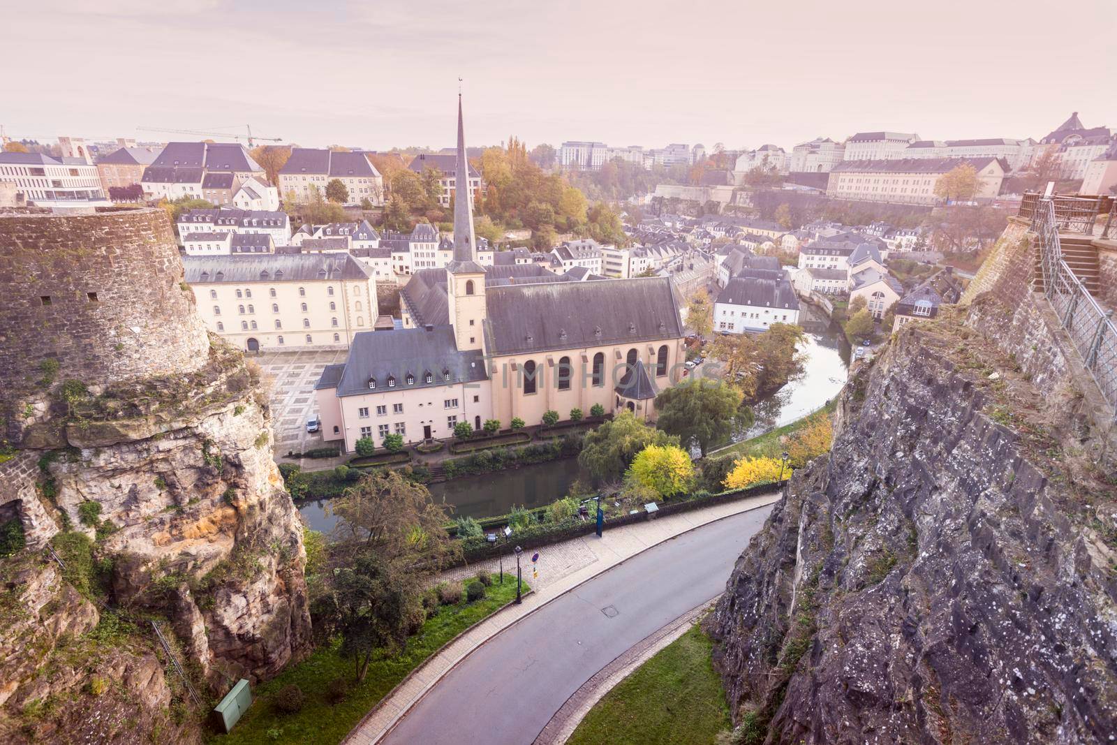 Neumunster Abbey in Luxembourg City. Luxembourg City, Luxembourg.
