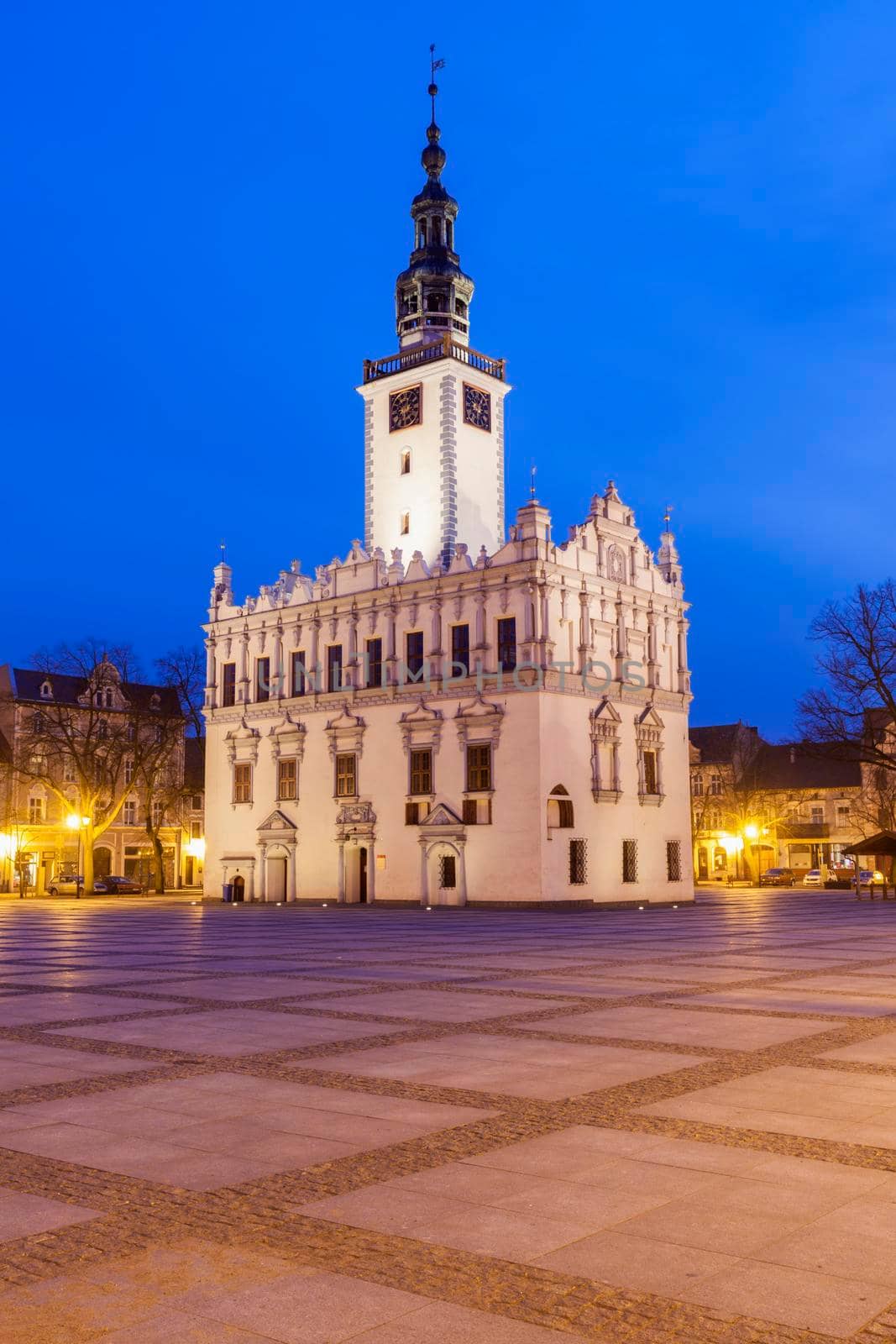 Chelmno City Hall at evening. Chelmno, Kuyavian-Pomeranian, Poland.