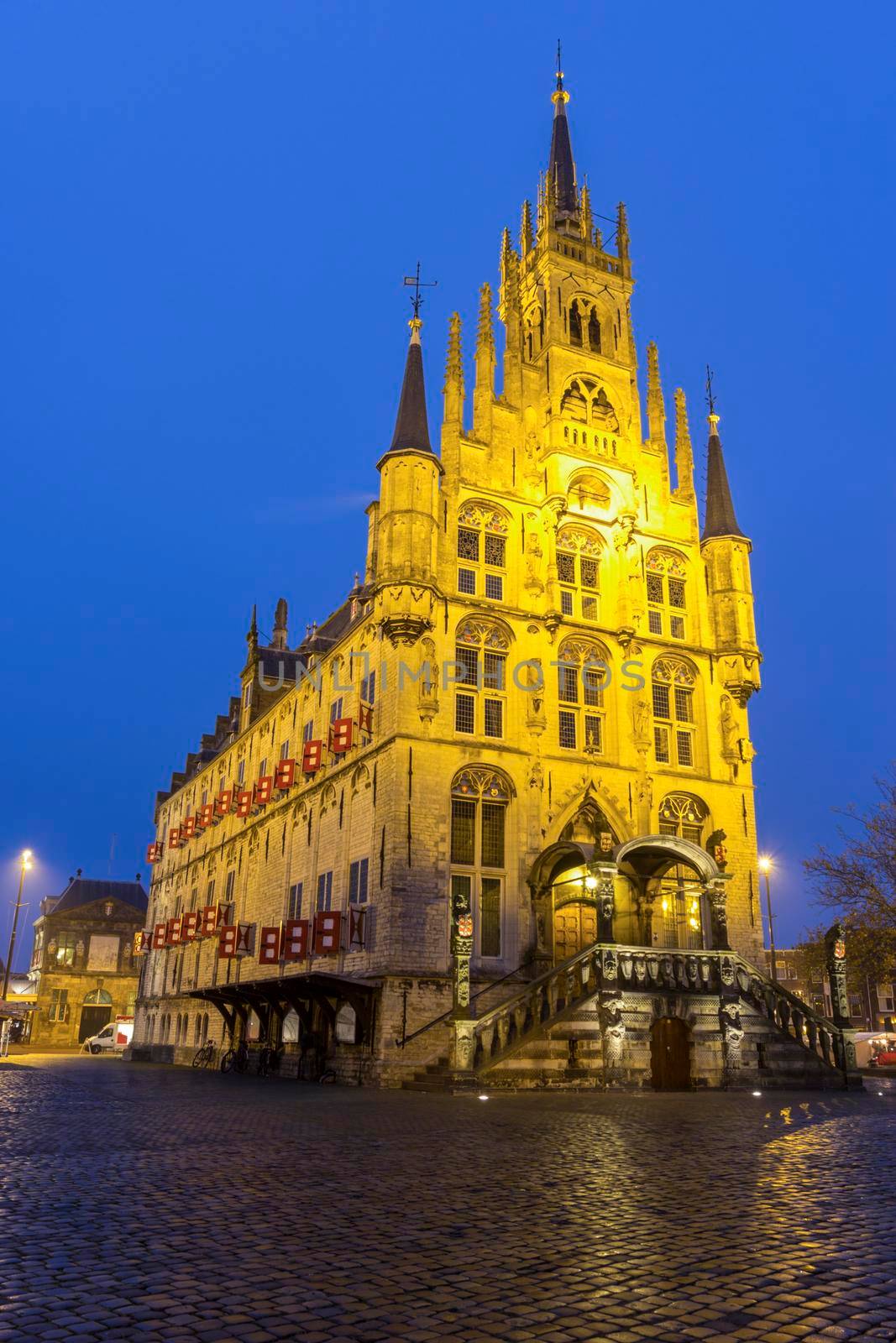 City Hall in Gouda. Gouda, South Holland, Netherlands.