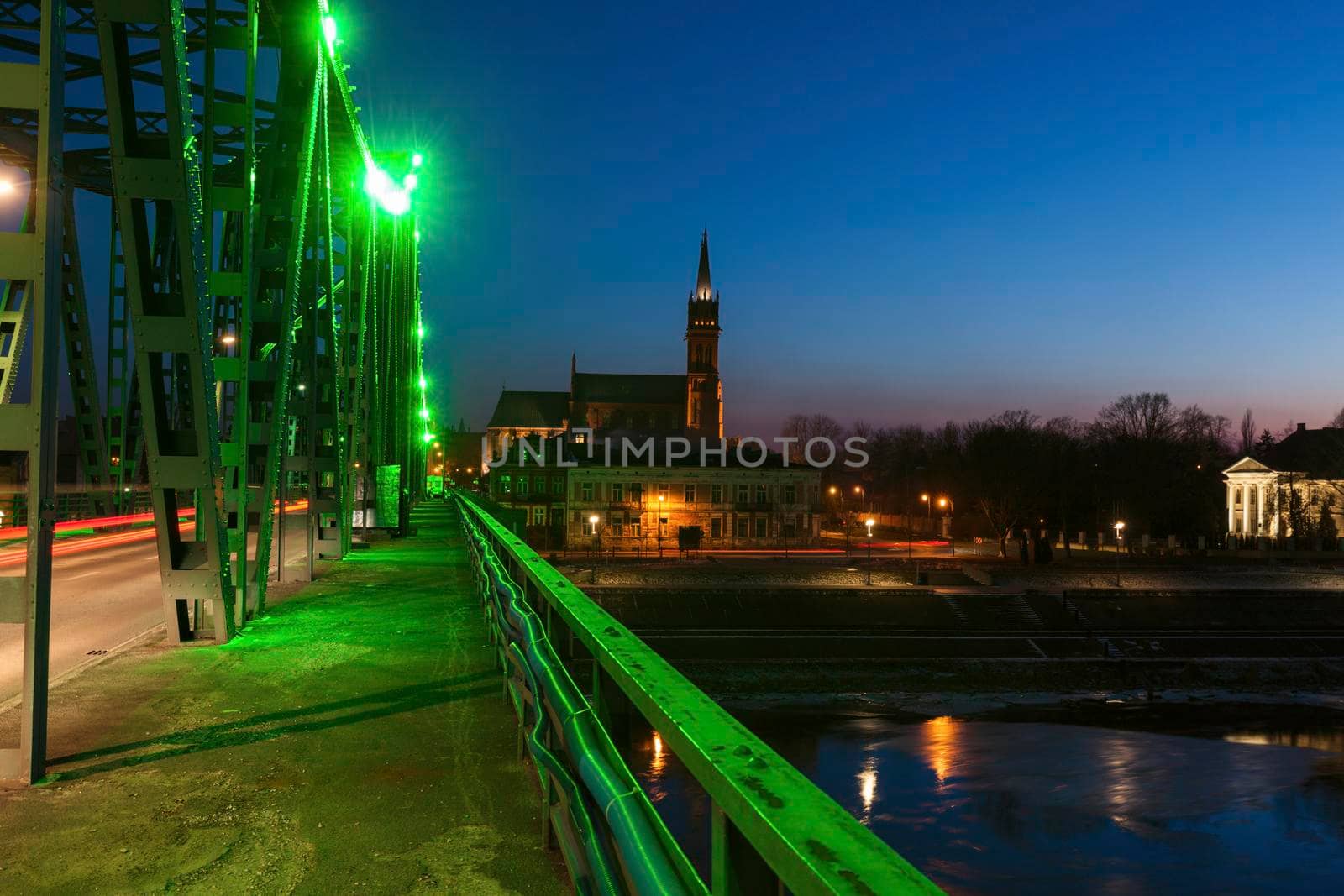 Rydz Smigly Bridge in Wloclawek. Wloclawek, Kuyavian-Pomeranian Voivodeship, Poland.