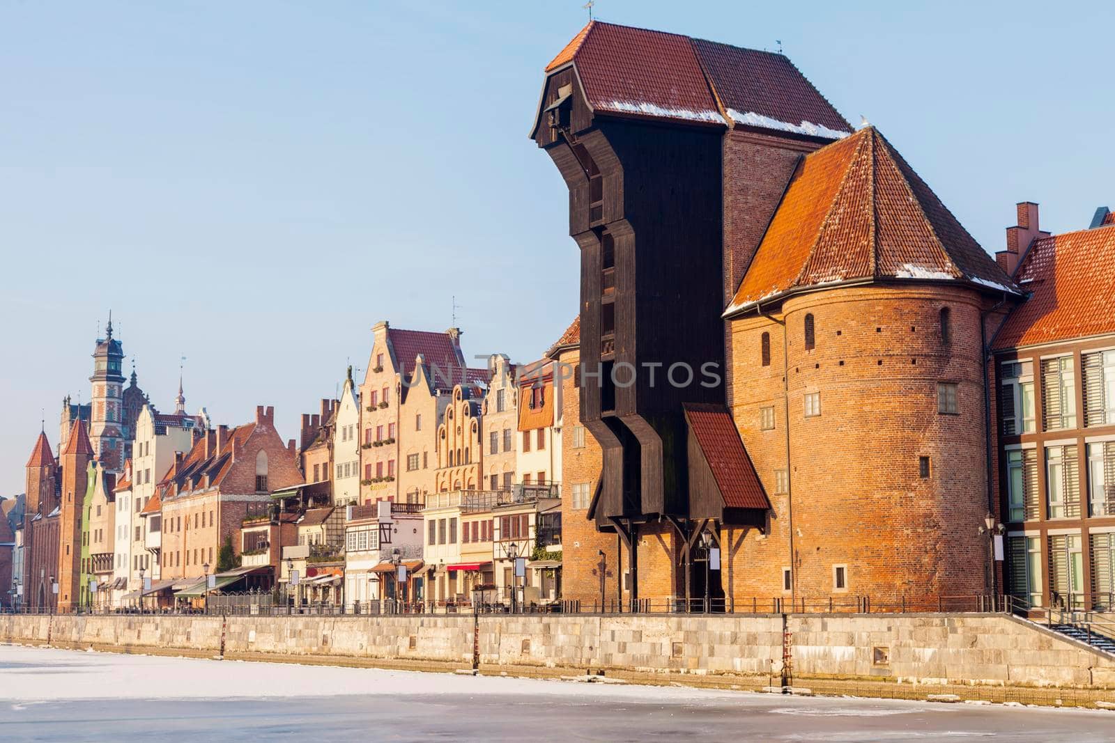 Historic zuraw in Gdansk. Gdansk, Pomerania, Poland.