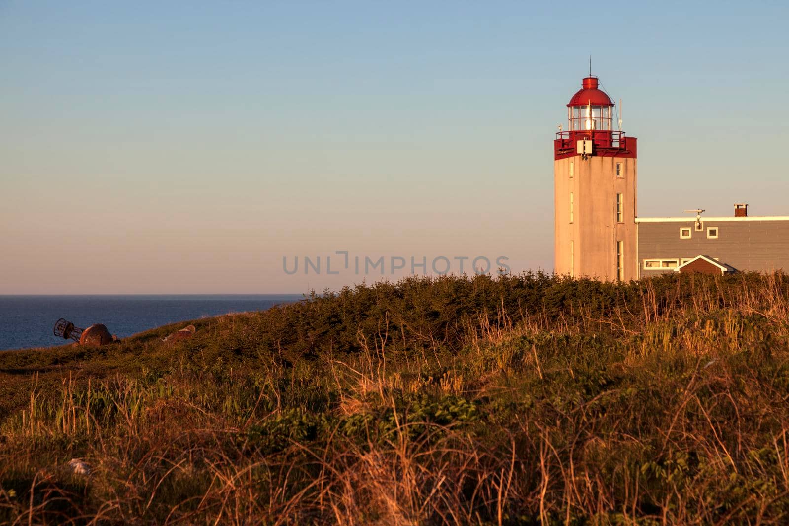 Tete de Galantry Lighthouse in Saint Pierre. Saint Pierre, Saint Pierre and Miquelon.