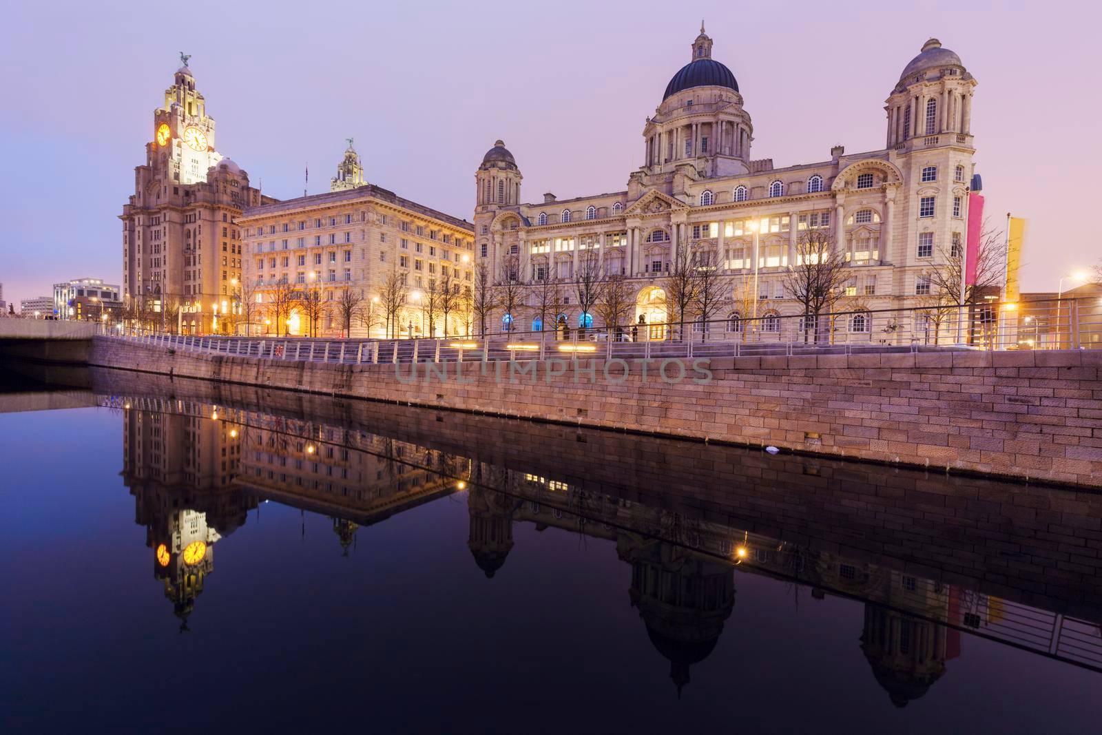 Royal Liver and Port of Liverpool Building. Liverpool, North West England, UK.