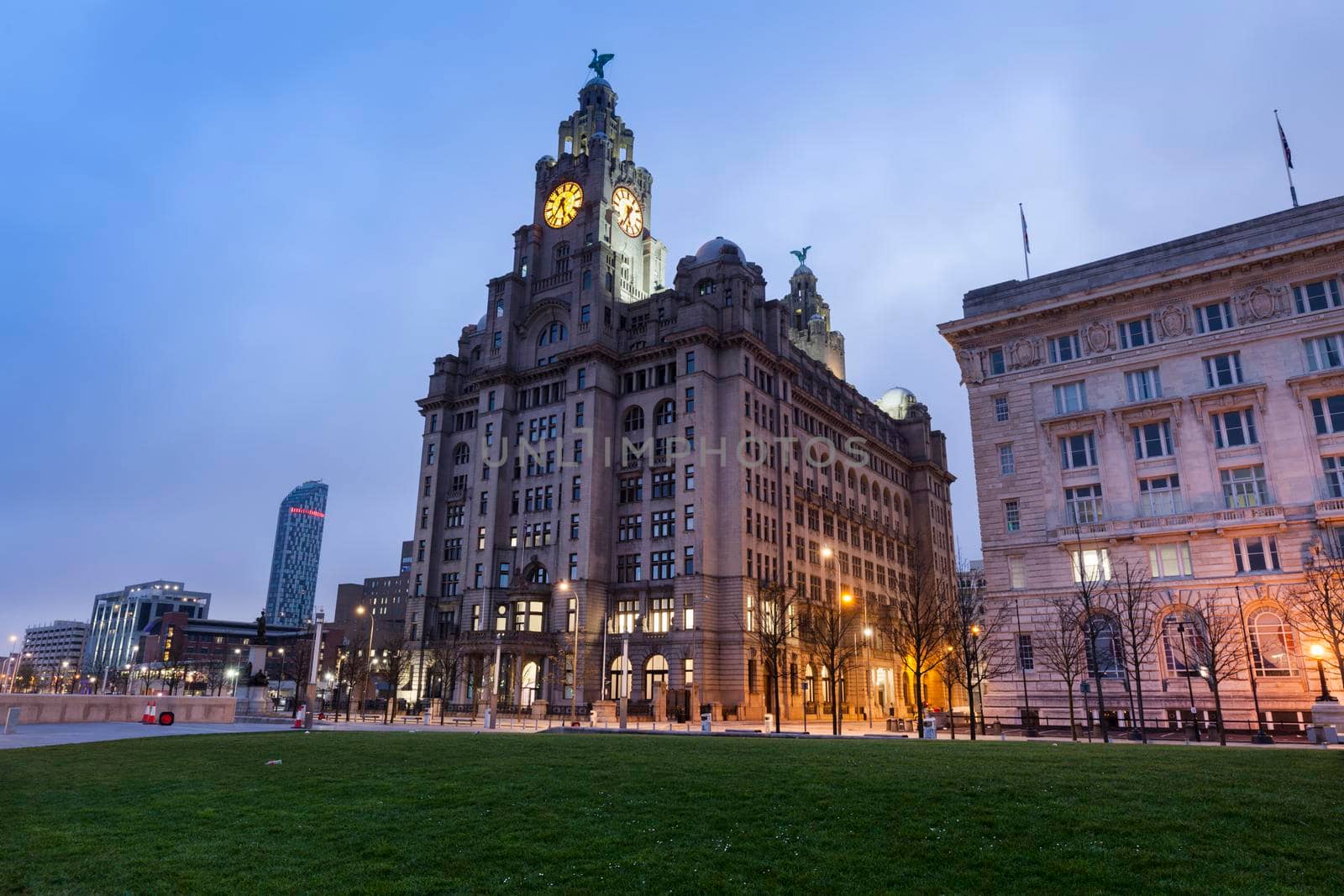 Royal Liver Building in  Liverpool, North West England, Poland.