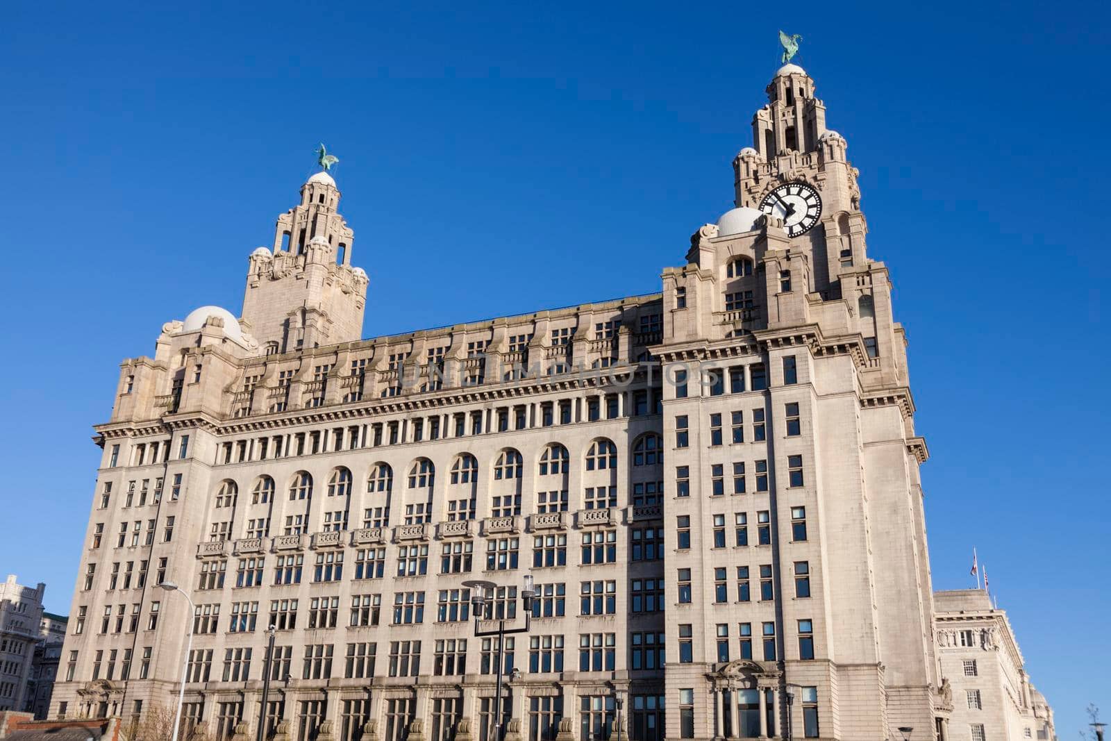 Royal Liver Building in  Liverpool, North West England, Poland.