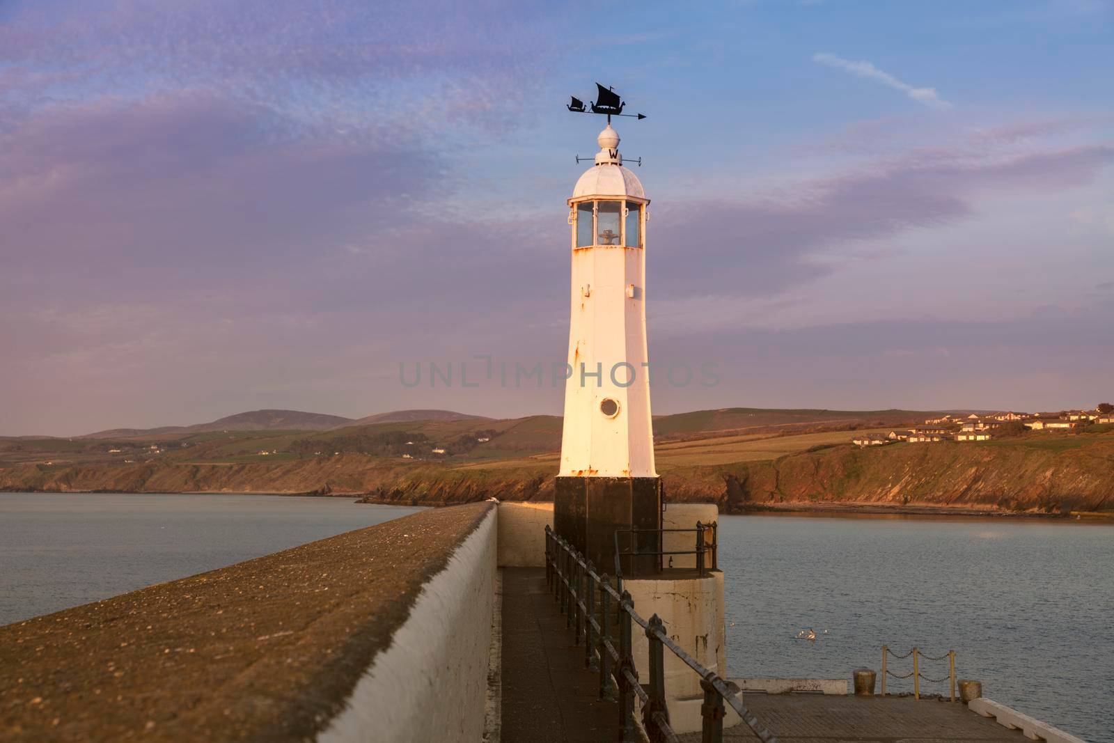 Lighthouse in Peel. Peel, Isle of Man.
