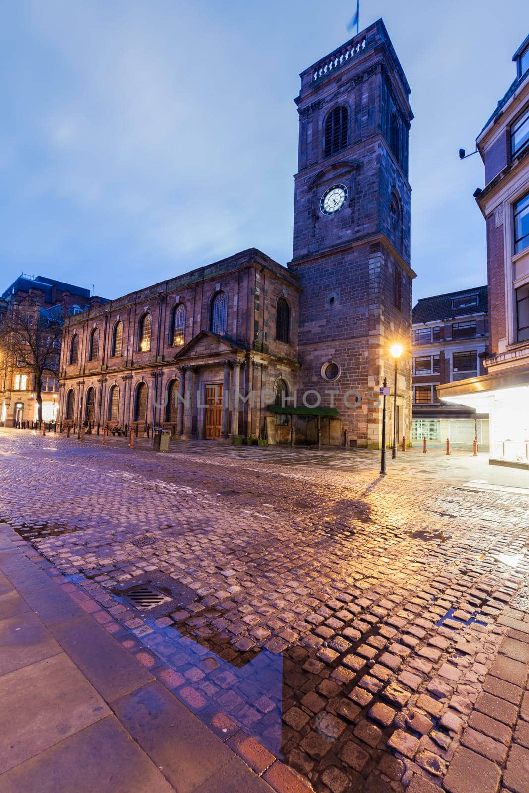 St Ann Church in Manchester. Manchester, North West England, United Kingdom.