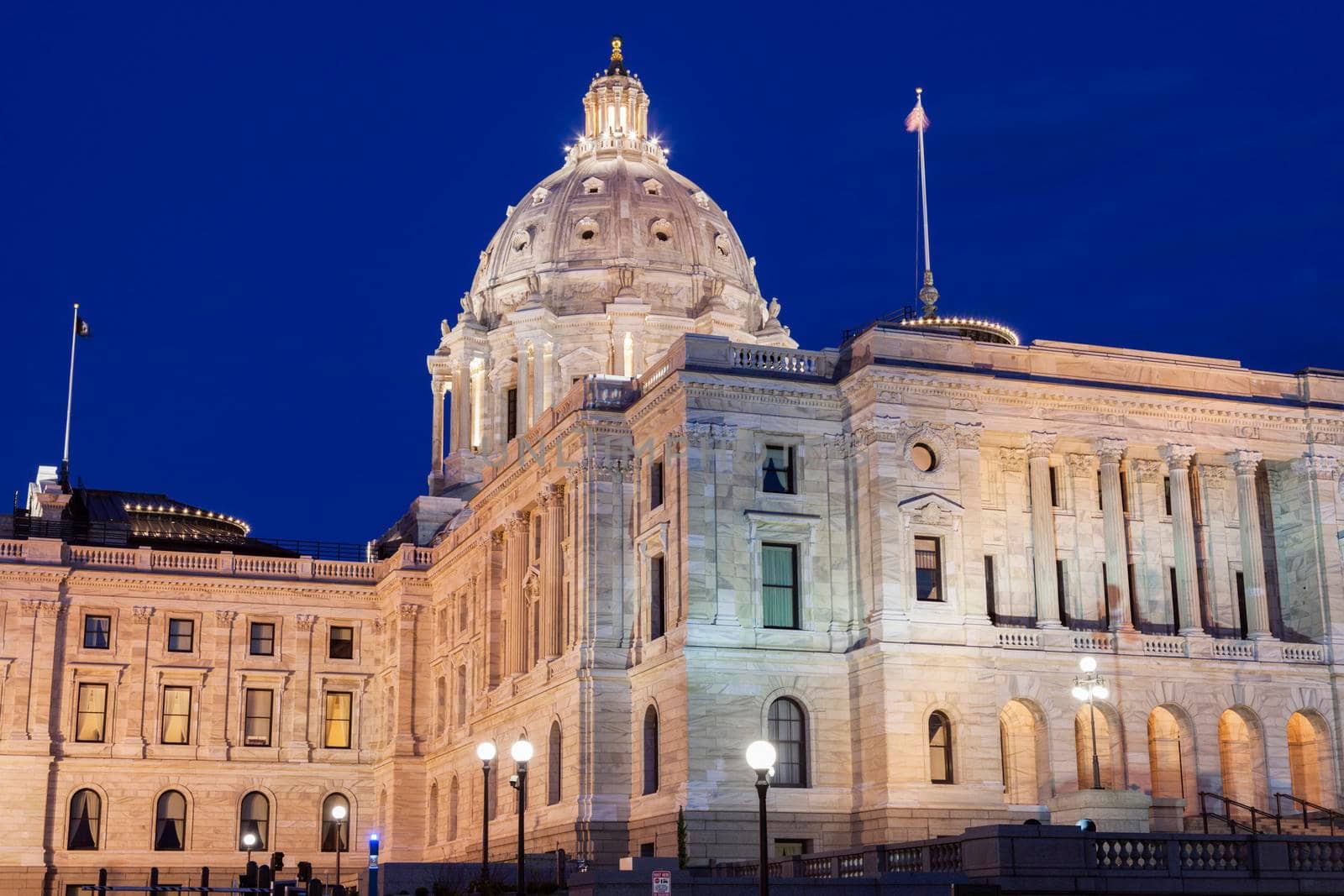 Minnesota State Capitol Building in St. Paul. St. Paul, Minnesota, USA.