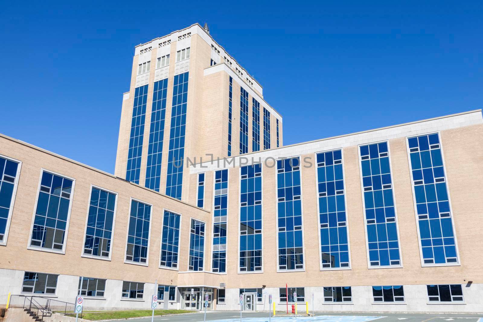 Confederation Building in St. John's. St. John's, Newfoundland and Labrador, Canada.