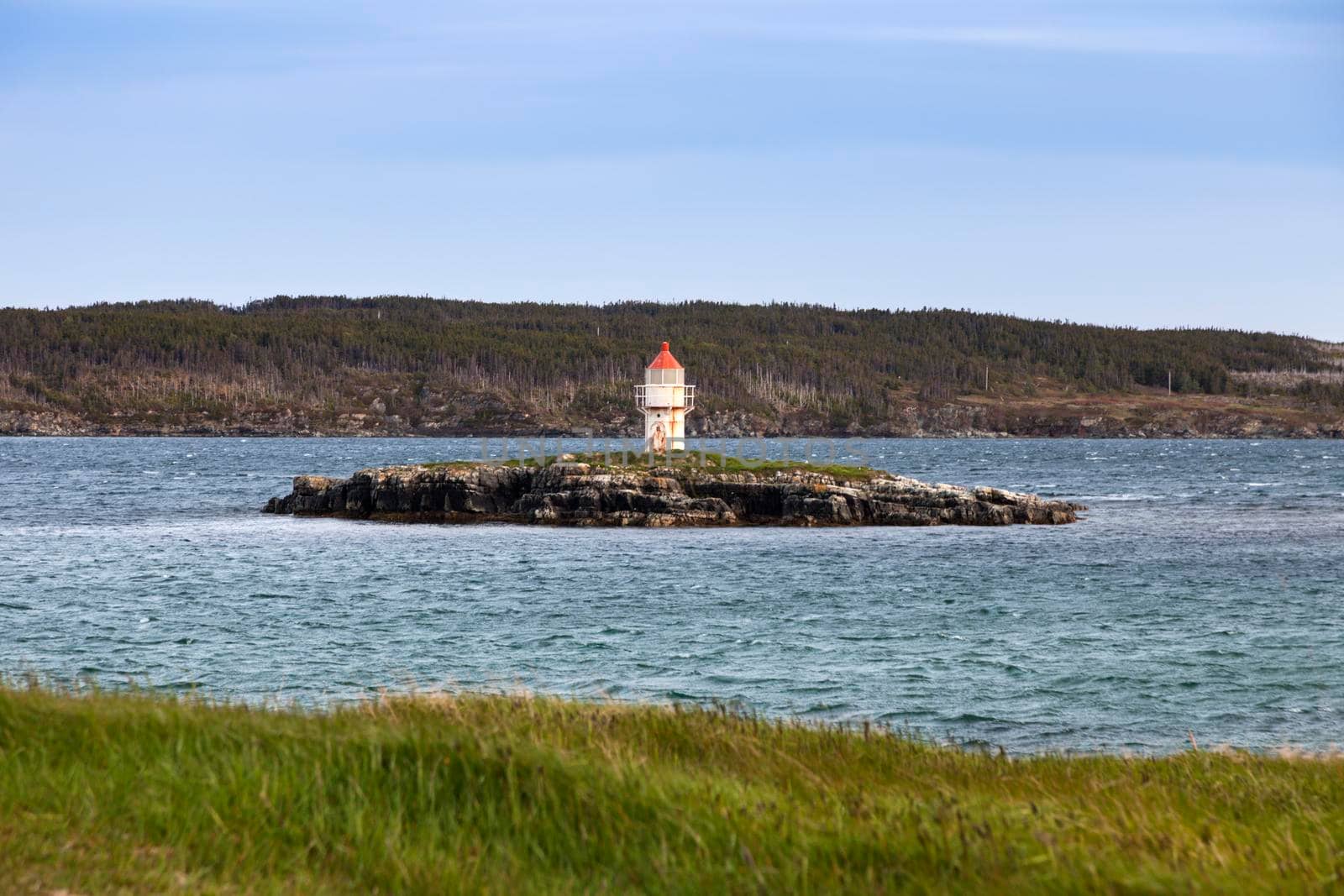 Manuel Island Lighthouse, Newfoundland. Newfoundland and Labrador, Canada.
