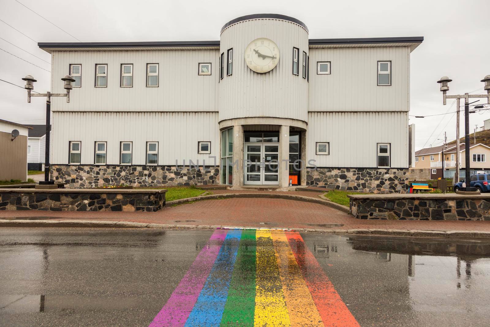 Channel-Port aux Basques City Hall. St. John's, Newfoundland and Labrador, Canada.