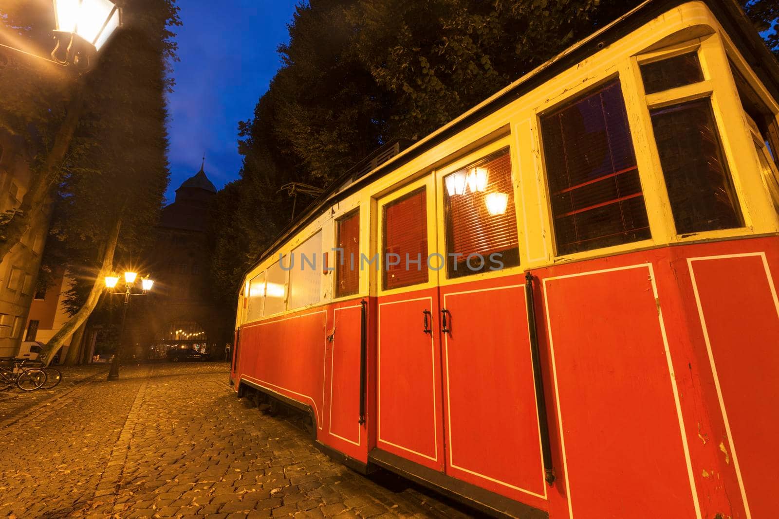 Old tramway in Slupsk. Slupsk, Pomerania, Poland.