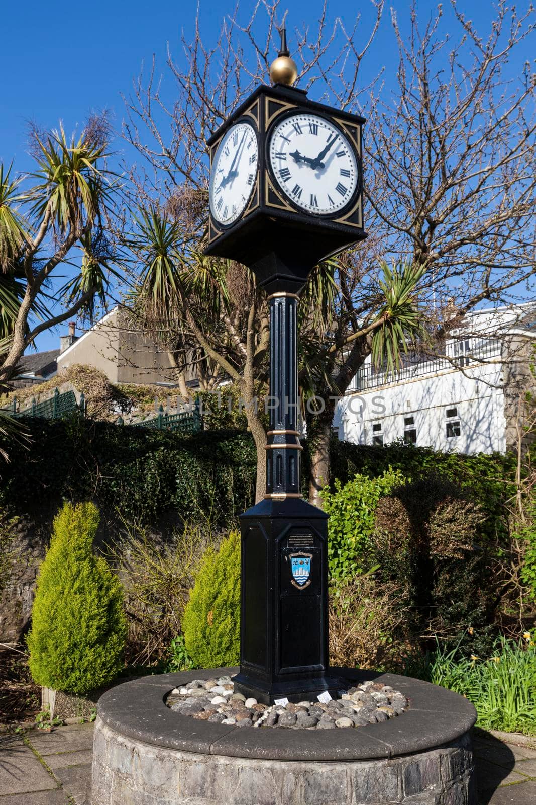 Old clock in Castletown. Douglas, Isle of Man.