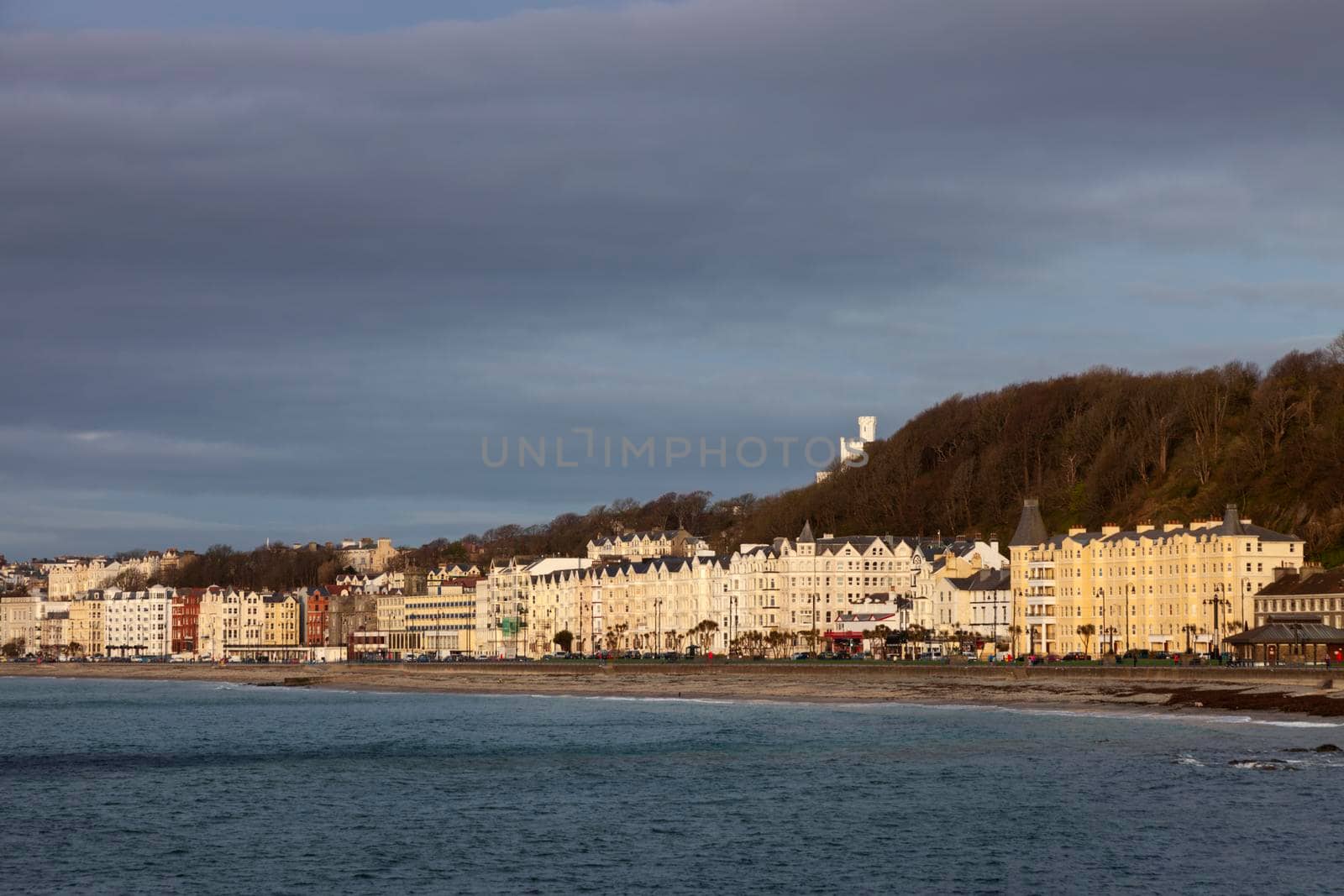 Panorama of Douglas on the Isle of Man. Douglas, Isle of Man.