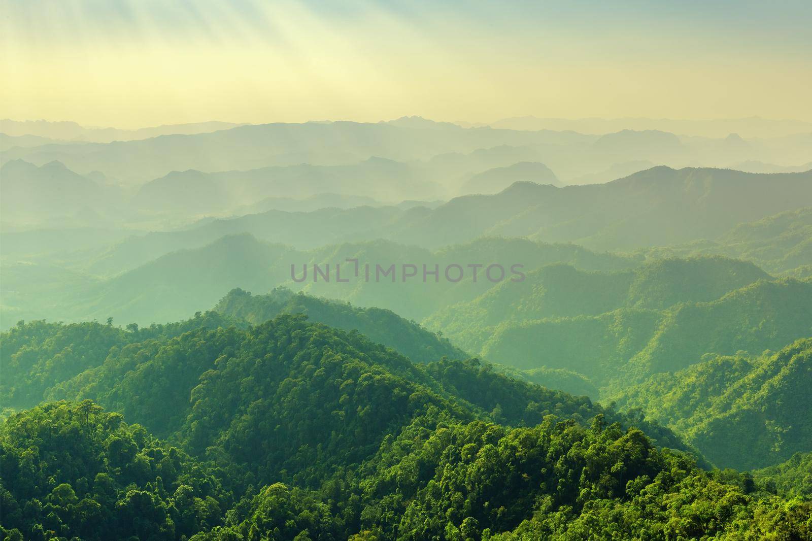 High mountain in morning time. Beautiful natural landscape