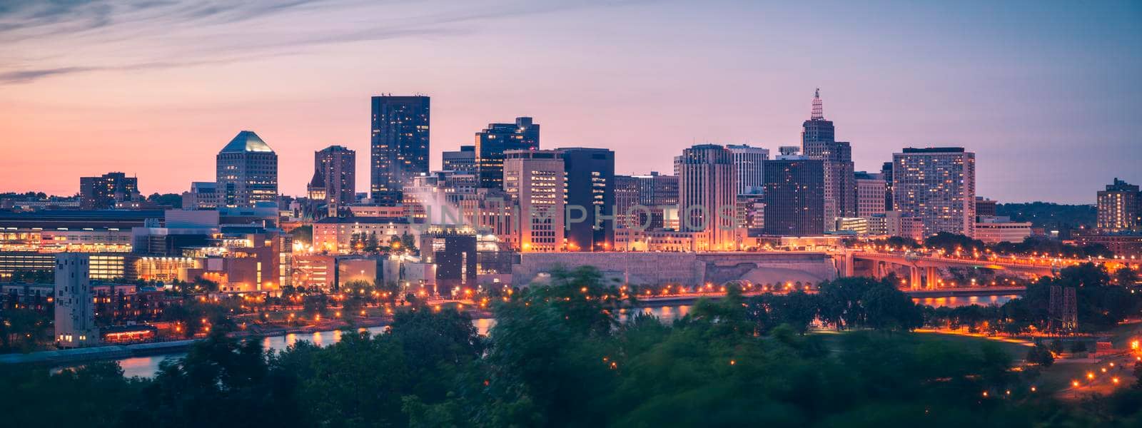 Panorama of St. Paul. St. Paul, Minnesota, USA.