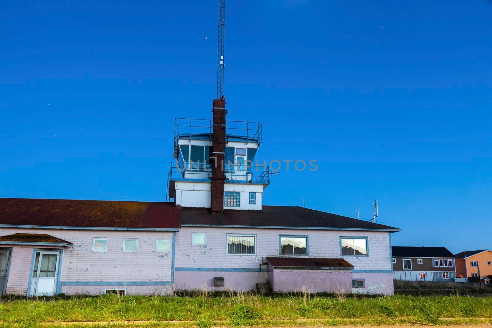 Old airport building in Saint Pierre. Saint Pierre, Saint Pierre and Miquelon.