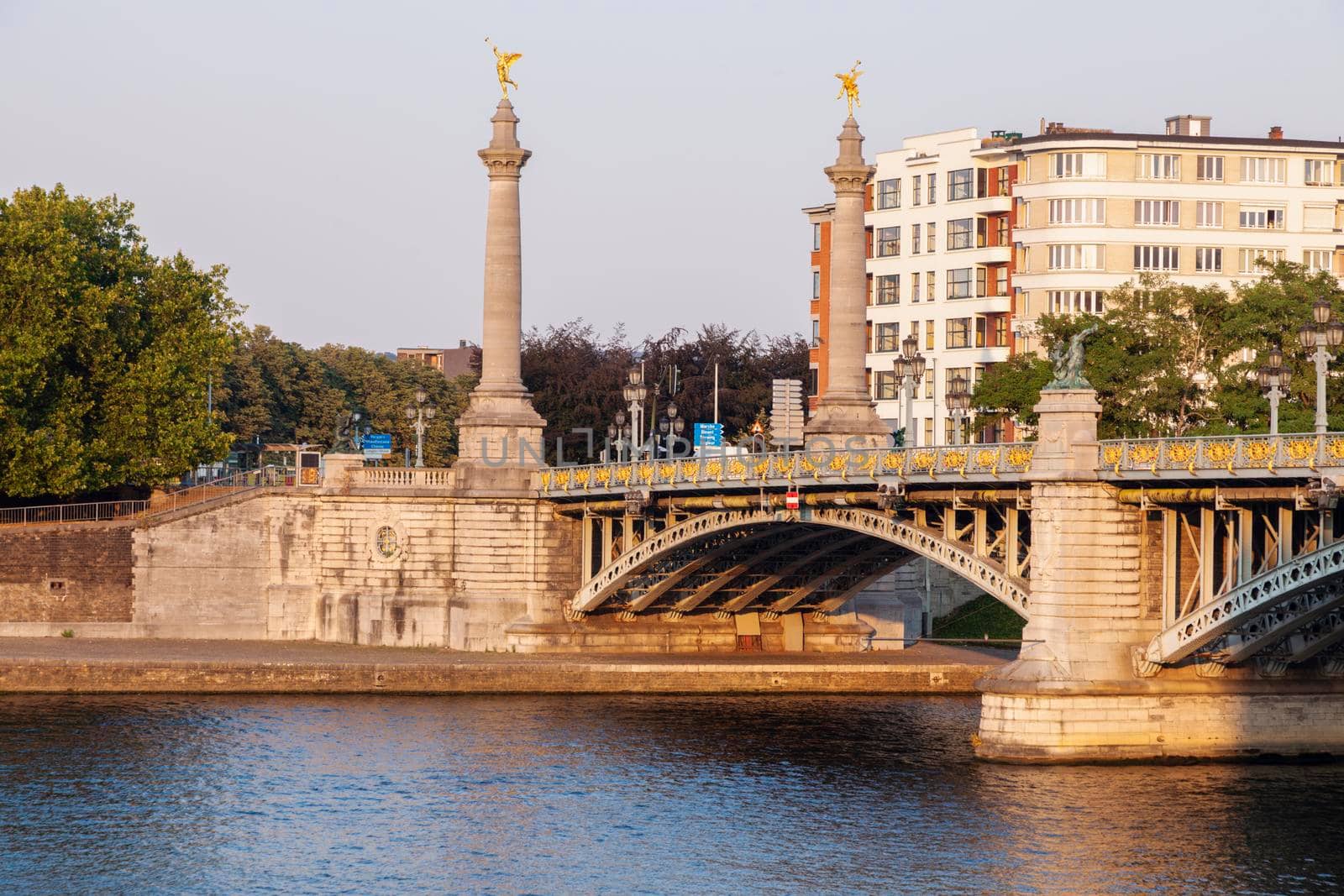 Fragnee Bridge in Liege. Liege, Wallonia, Belgium.