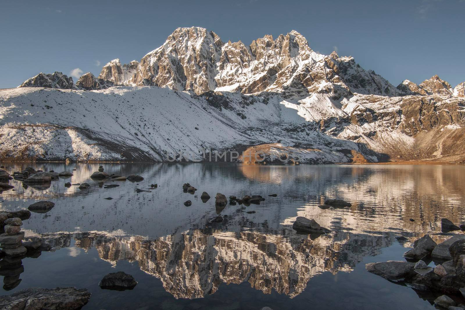 Gokyo Lake and Himalayan peaks by Arsgera