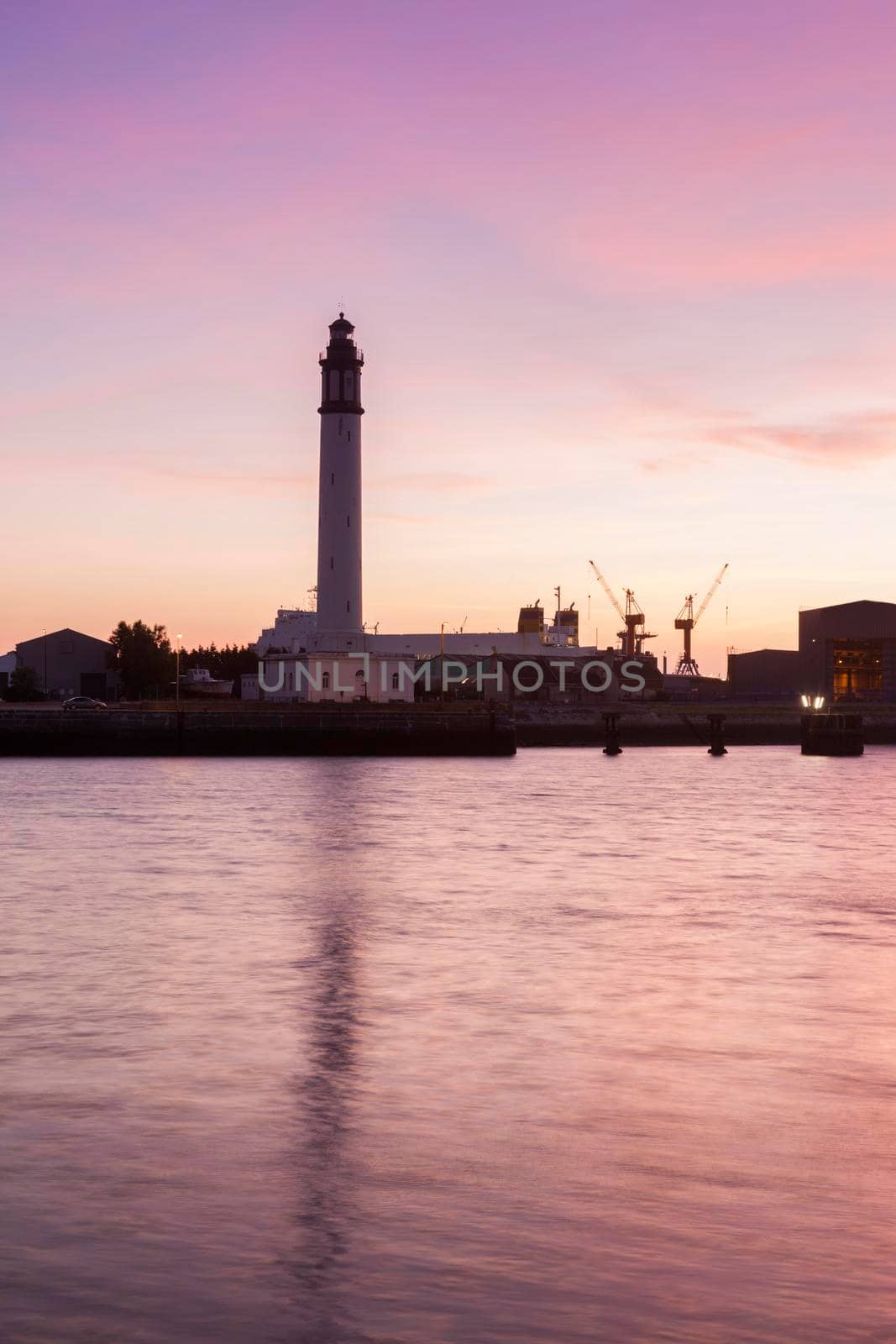 Lighthouse of Risban in Dunkirk. Dunkirk, Hauts-de-France, France.