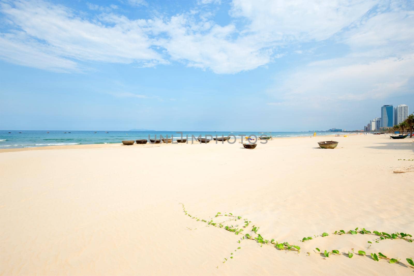 My Khe beach is a beautiful beach in Danang city , Vietnam.