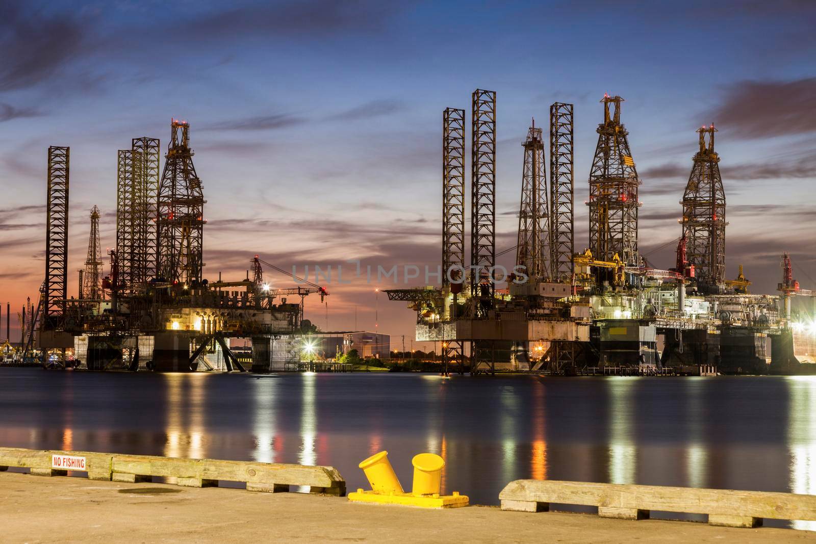 Harbor in Galveston. Galveston, Texas, USA.