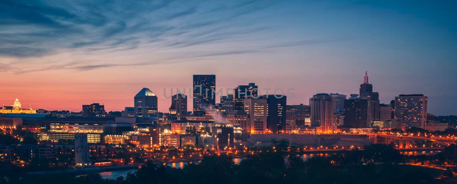 Panorama of St. Paul. St. Paul, Minnesota, USA.