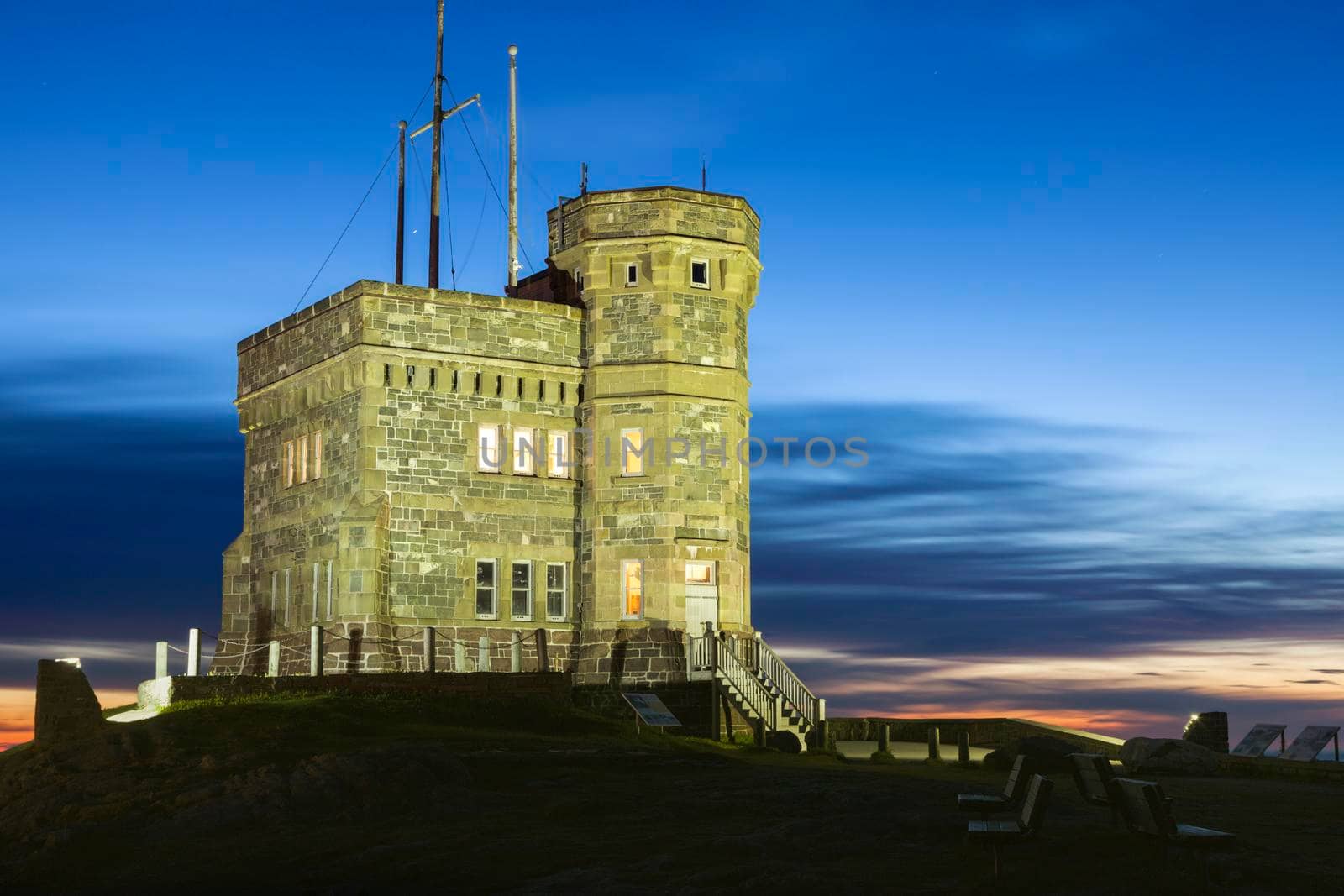 Cabot Tower on Signal Hill in St John's, Newfoundland. St. John's, Newfoundland and Labrador, Canada.