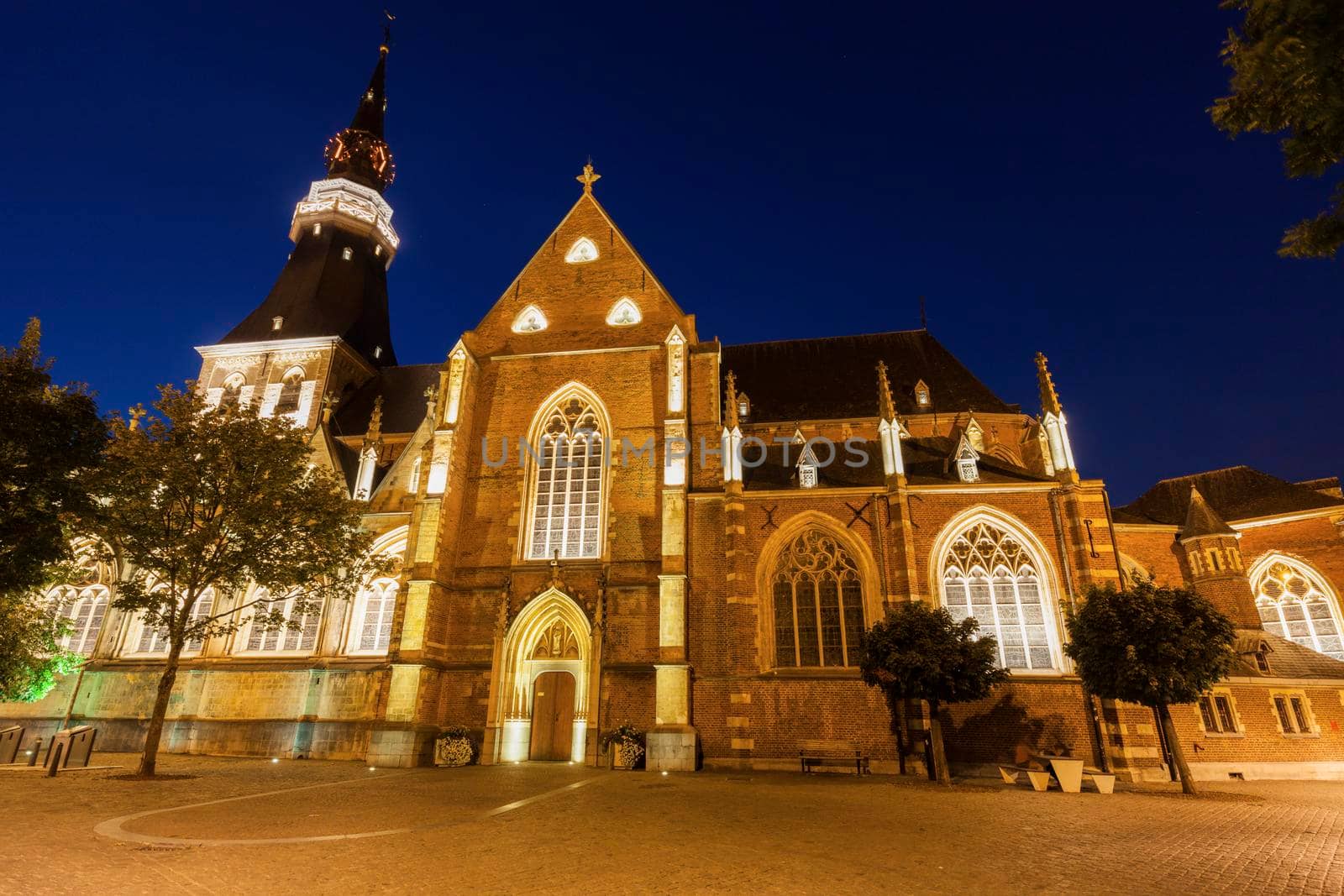 St. Quentin Cathedral in Hasselt. Hasselt, Flemish Region, Belgium.