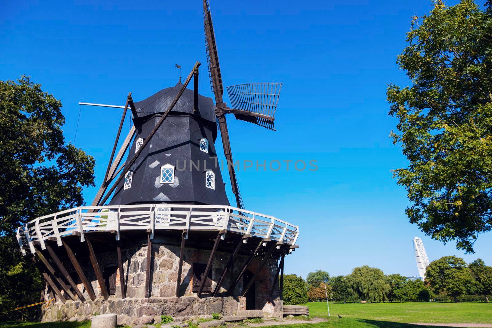 Slottsmollan - Castle Mill in Malmo. Malmo, Scania, Sweden.